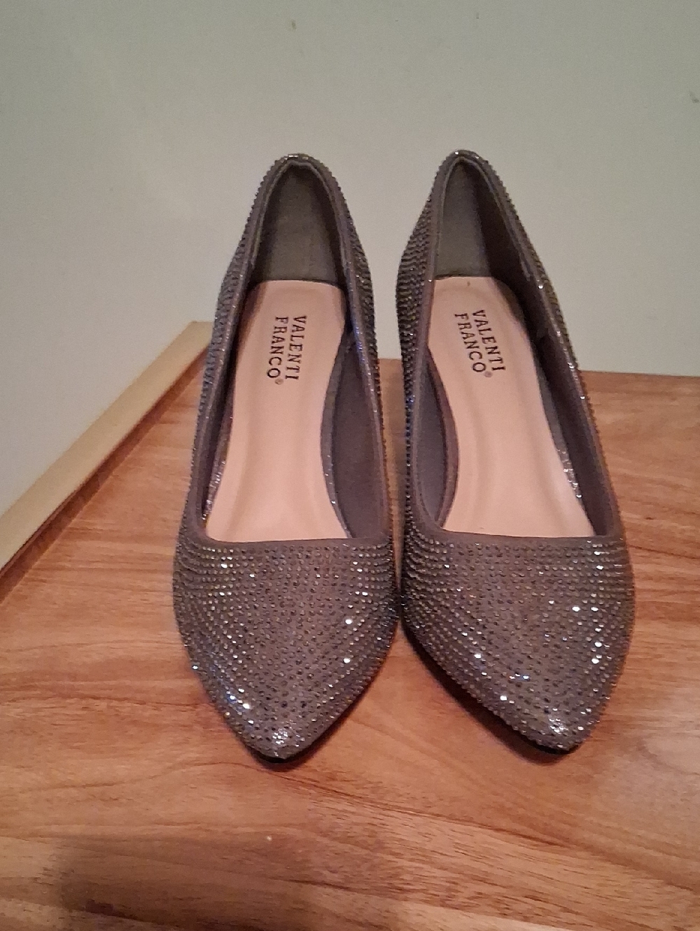 Valenti Franco Women's Sparkle Pointed-Toe Heels - Silver